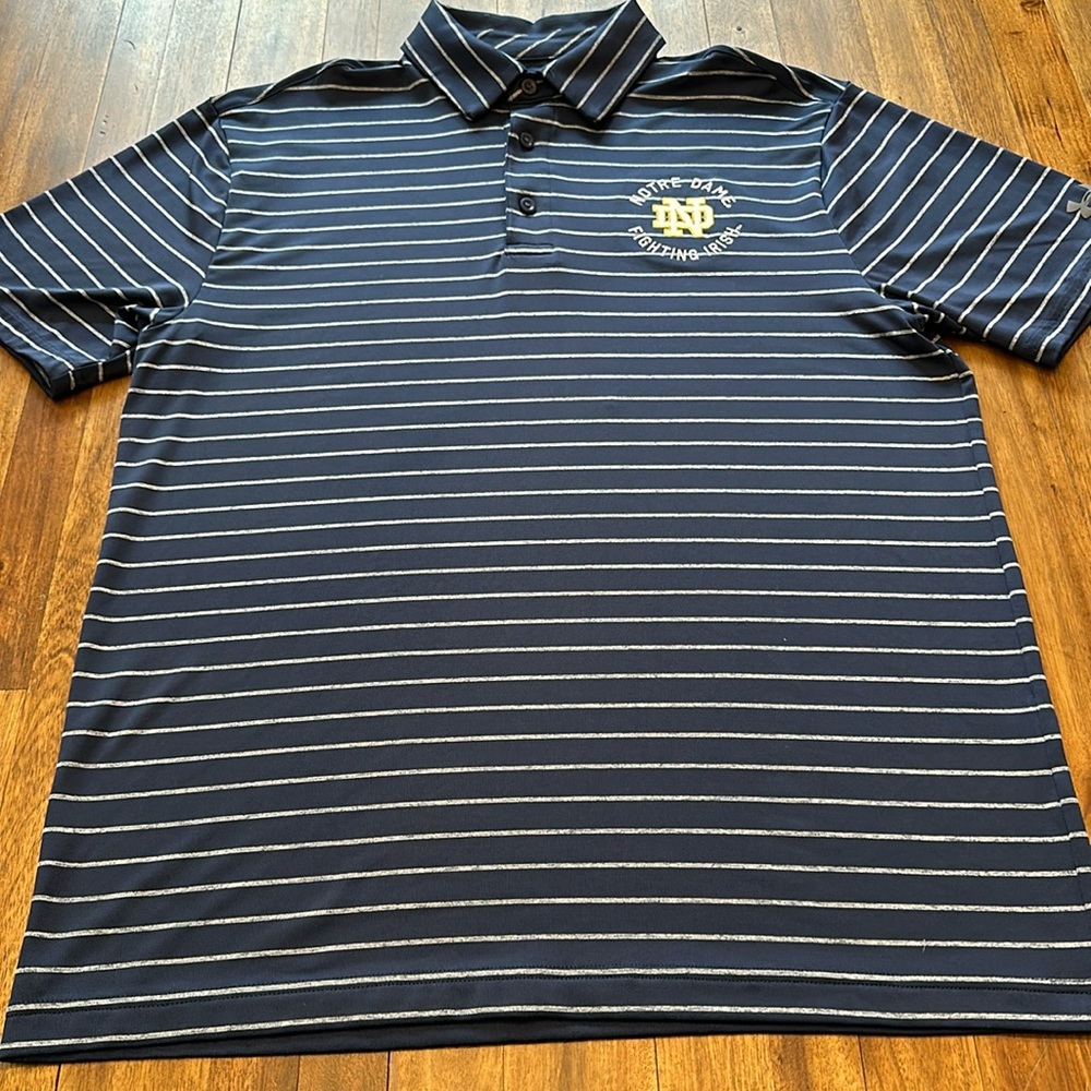Men’s Notre Dame Under Armour polo, size M